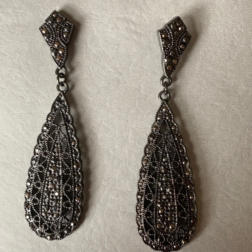 Black drop earrings